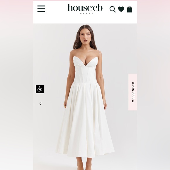 House of CB Lady Dress in White - Picture 6 of 8